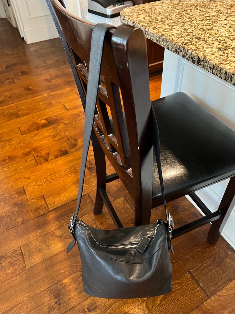 Coach Black Leather Hobo Shoulder Bag